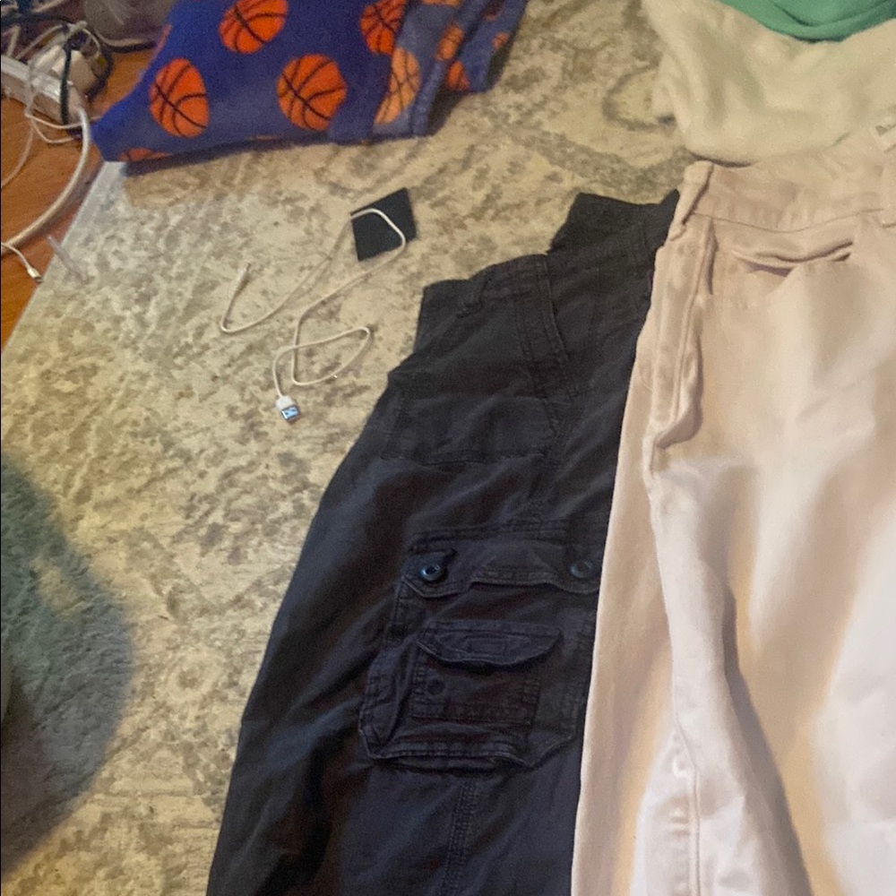 American Eagle Outfitters Black and Cream Women Jeans